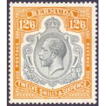 STAMPS : BERMUDA : 1932 12/6 Grey and Orange, fine mounted mint example,