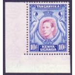 STAMPS : KENYA : 1938 10/- Purple and Blue perf 13 1/4 x 13 3/4,