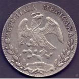 COINS : 1894 8 Reales Mexico silver good condition