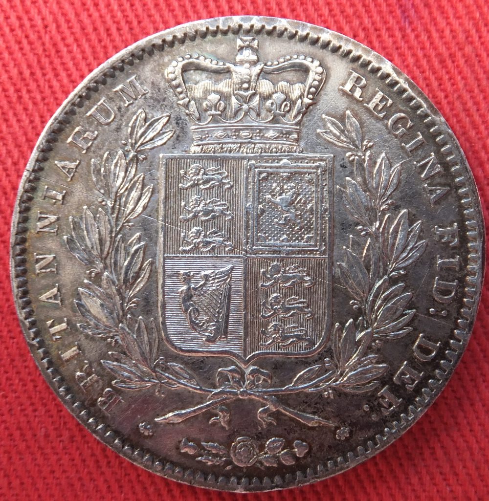 COINS: 1847 Great Britain Crown young he - Image 2 of 2