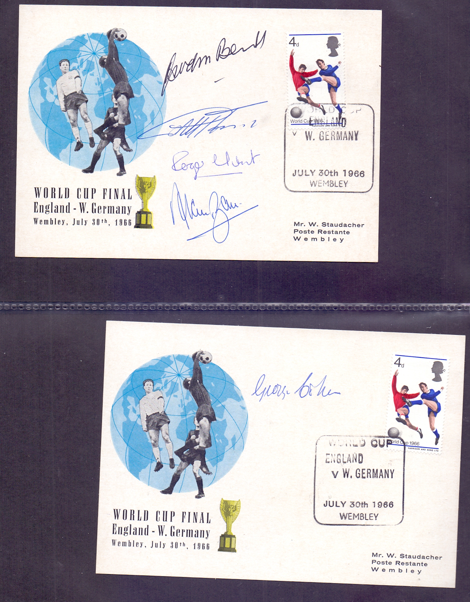 AUTOGRAPHS : FOOTBALL , collection of st - Image 10 of 20