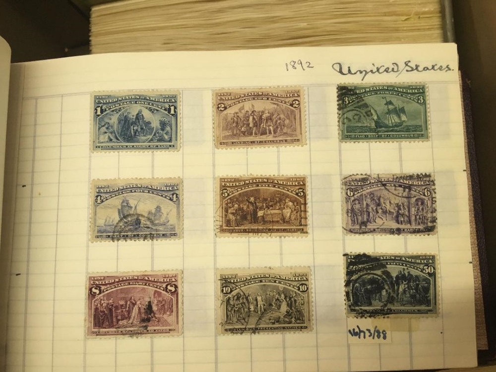 STAMPS : Collection in 5 old ledger type homemade albums, All World mint and used, - Image 6 of 6