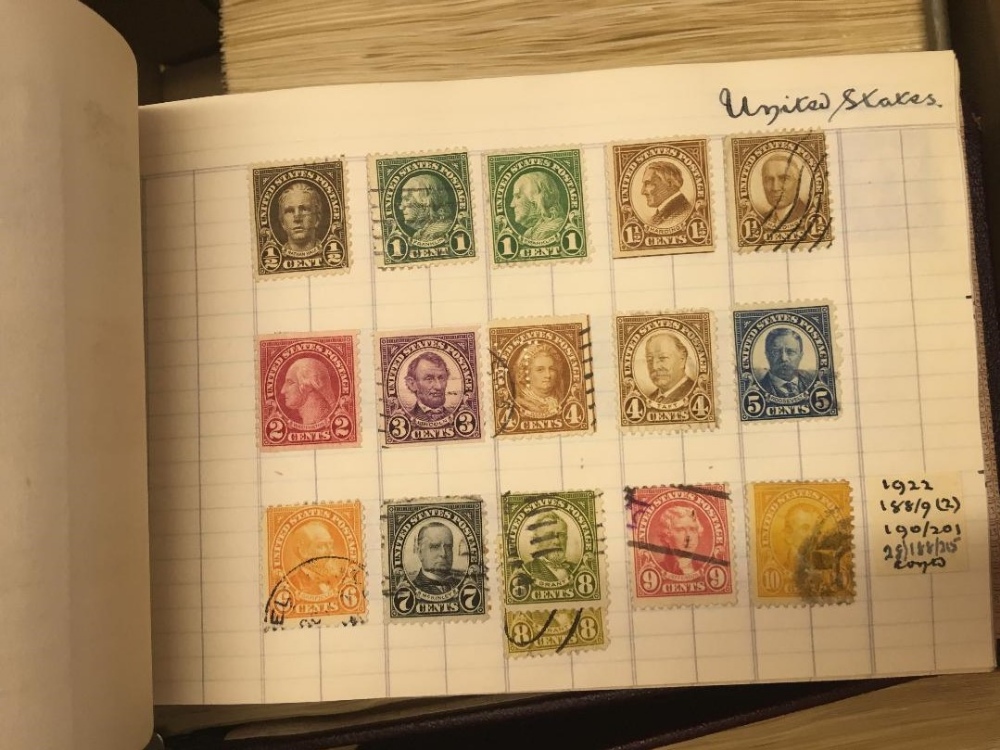 STAMPS : Collection in 5 old ledger type homemade albums, All World mint and used, - Image 3 of 6