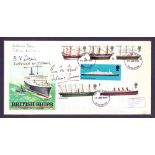 AUTOGRAPHS : TITANIC Survivors signed 1969 Ships FDC, Millvina Dean, Bertam Vere Dean,