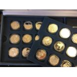 COINS : 1995 United Nations silver proof coin collection in light blue long display case,