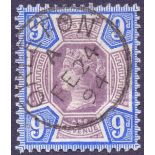 STAMPS : GREAT BRITAIN : 1887 9d Dull Purple and Blue.