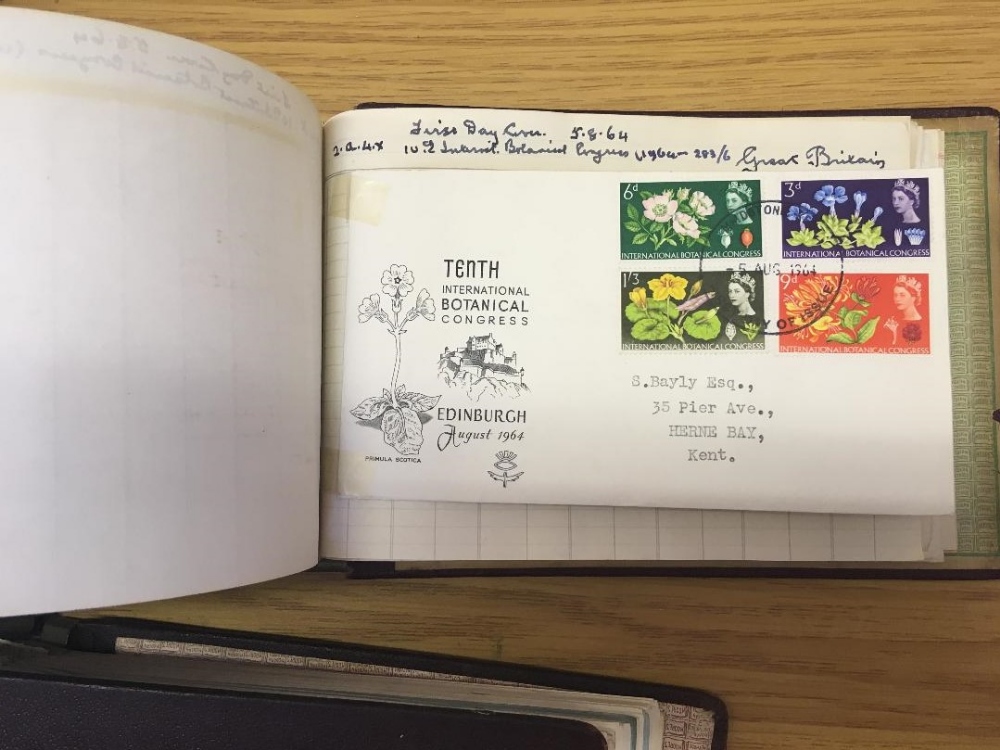 STAMPS : Various homemade ledger type albums with covers, airmails, - Image 3 of 6