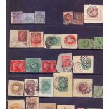 STAMPS : GREAT BRITAIN : Postmark collection of stamps and covers including postal stationery on