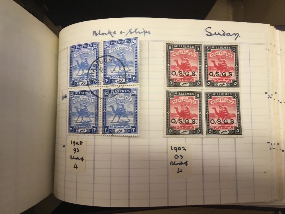 STAMPS : Collection in 5 old ledger type homemade albums, All World mint and used, - Image 5 of 6