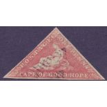 STAMPS : Cape of Good Hope 1853 1d Brick-Red fine used SG 3