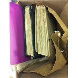 STAMPS : Small box with a couple of World albums plus album leaves and small stockbooks,