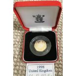 COINS : 1998 UK 50p silver proof coin for 25th anniversary of EEC,