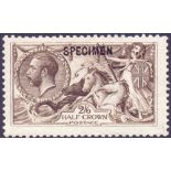 STAMPS : GREAT BRITAIN : 1913 2/6 Sepia Brown, fine mounted mint example,