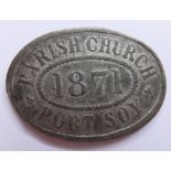 COINS : Port Soy 1871 Communion Token very fine condition