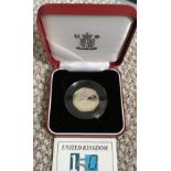 COINS : 2000 UK 50p Piedfort silver proof coin for British Libraries in display box