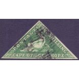 STAMPS : Cape of Good Hope 1863 1/- Bright Emerald Green,