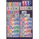 STAMPS : Various Omnibus sets with 1949 UPU (one missing), 1951 BWI Universities, 1953 Coronation,