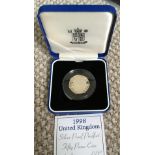 COINS : 1998 UK 50p silver proof coin for 25th anniversary of EEC,