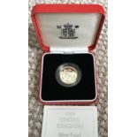 COINS : 1999 £1 PIEDFORT silver proof coin in Royal Mint display box