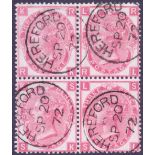 STAMPS : GREAT BRITAIN : 1872 3d Rose Plate 8,