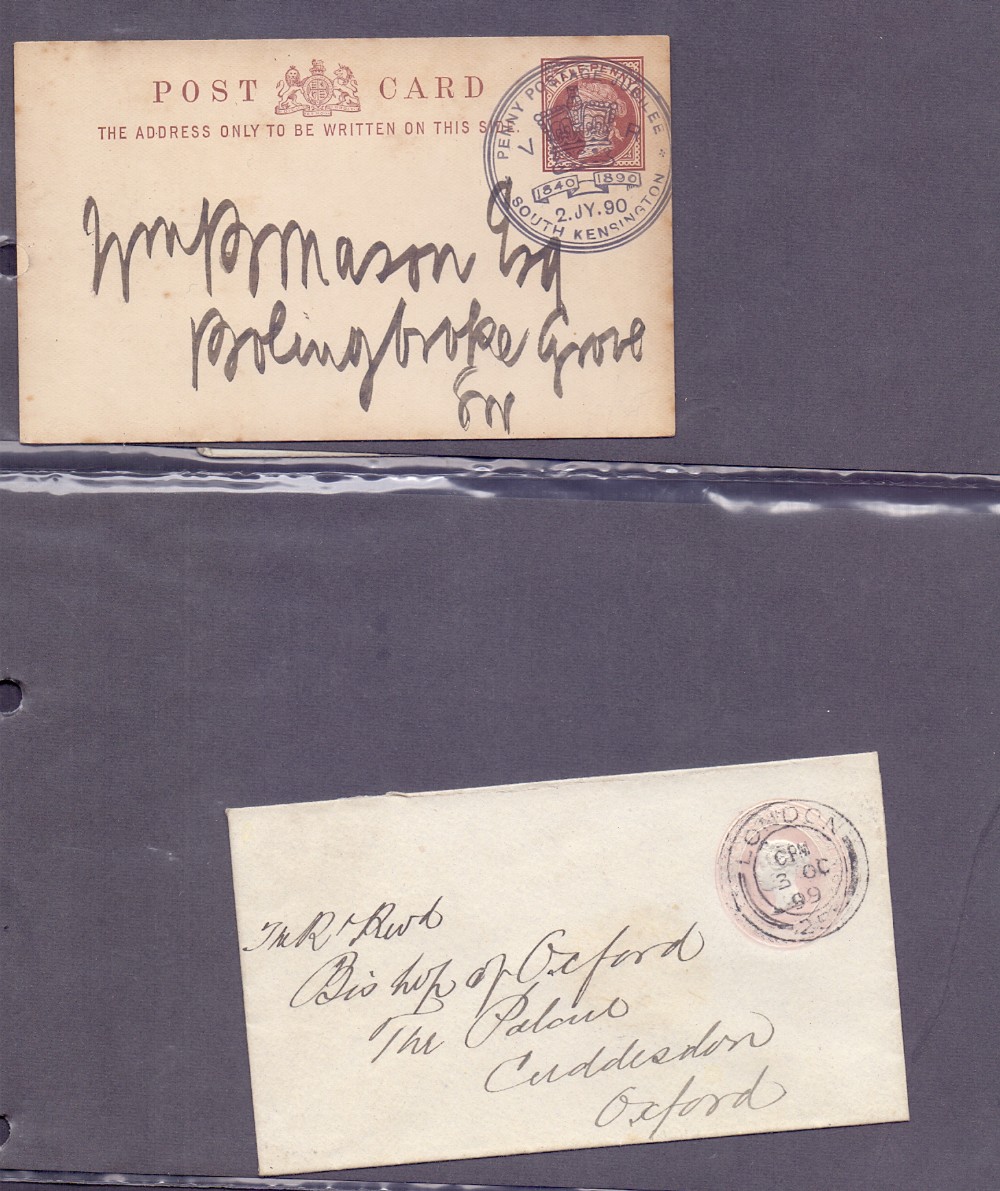 STAMPS : GREAT BRITAIN : Postmark collection of stamps and covers including postal stationery on - Image 3 of 3