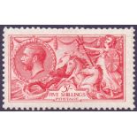 STAMPS : GREAT BRITAIN : 1913 5/- Rose Carmine un-mounted mint Sg 401