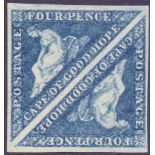 STAMPS : Cape of Good Hope 1863 4d Blue,