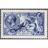 STAMPS : GREAT BRITAIN : 1913 10/- Indigo, a lightly mounted mint example well centred.