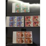 STAMPS : GREAT BRITAIN : Selection of U/M decimal commemorative sets etc mostly in blocks of four