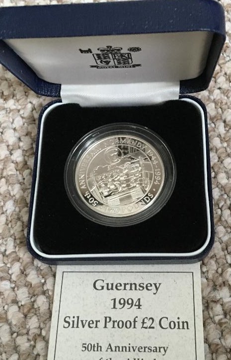 COINS : 1994 Guernsey £2 silver proof co