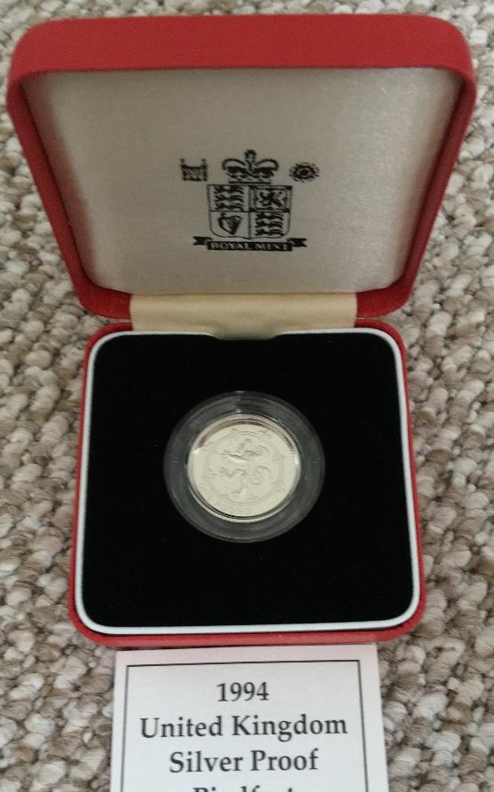 COINS : 1994 UK £1 Piedfort silver proof