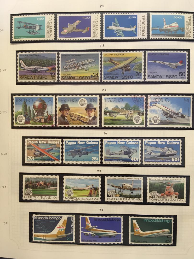 STAMPS : Aircraft stamps on album pages - Image 2 of 3