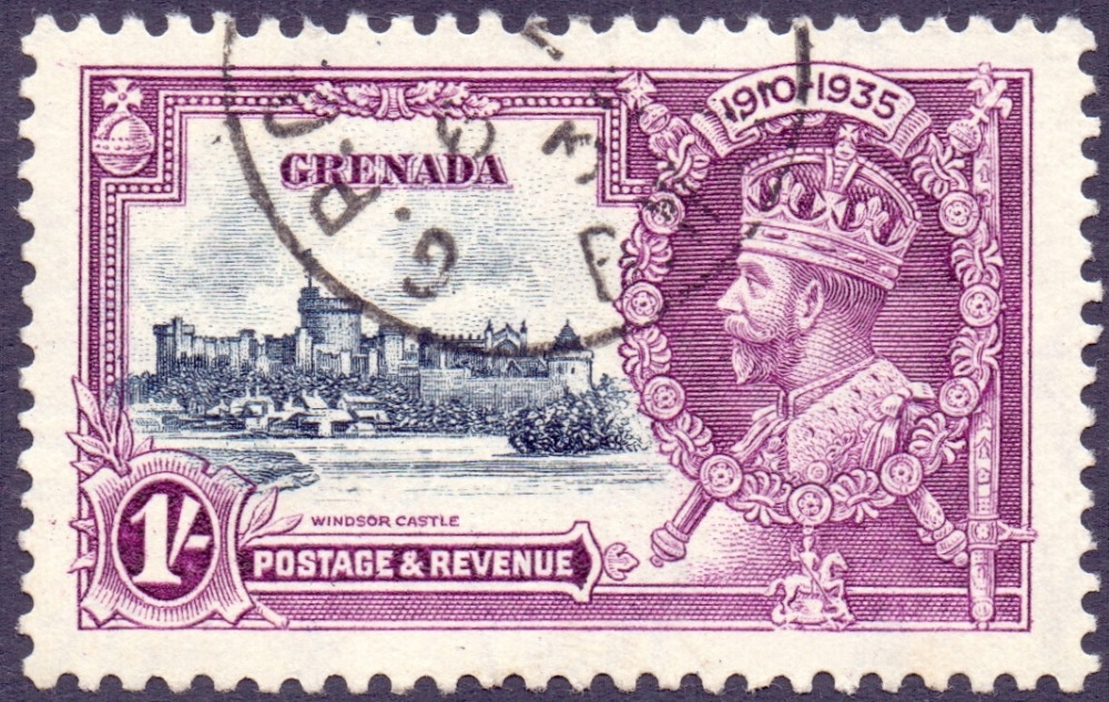 STAMPS : 1935 JUBILEE - Grenada 1/- Slat