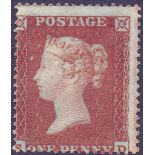 STAMPS : GREAT BRITAIN : 1854 1d Red Bro