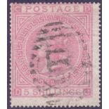 STAMPS : GREAT BRITAIN : 1874 5/- Pale R