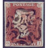 STAMPS : GREAT BRITAIN : 1841 Penny Red