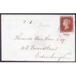 POSTAL HISTORY GREAT BRITAIN : 1847 1d R