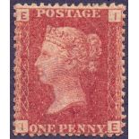 STAMPS : GREAT BRITAIN : 1864 1d Red pla