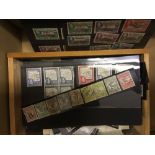 STAMPS : Small box with mainly British Commonwealth on stock cards,