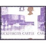 GREAT BRITAIN STAMPS : 1992 £3 Castle, unmounted mint,