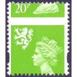 GREAT BRITAIN STAMPS : Scotland 20p Bright Green, unmounted mint,