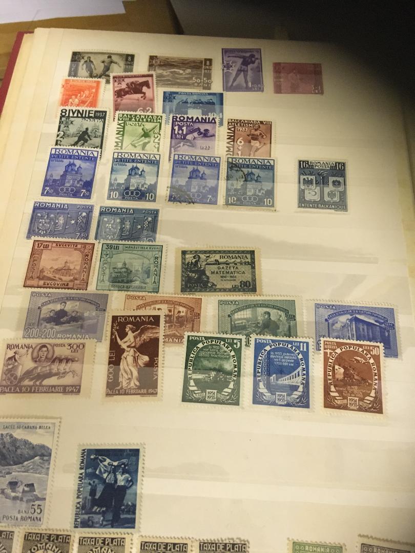 STAMPS : WORLD, box with 21 albums or stockbooks, various issues, useful thematic stamps spotted, - Image 2 of 2