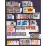 STAMPS : WORLD, selection of mint and used on five stock pages with useful thematic issues spotted.