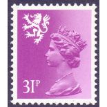 GREAT BRITAIN STAMPS : SCOTLAND, 1985 31p bright purple U/M, type II perf 14, SG S 51Ea.