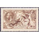 GREAT BRITAIN STAMPS : 1915 2/6 Yellow Brown, very fine mint example well centered,