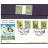 GREAT BRITIAN STAMPS : 1981 Butterflies 18p Gutter Pair showing mis-placed Gold Head,