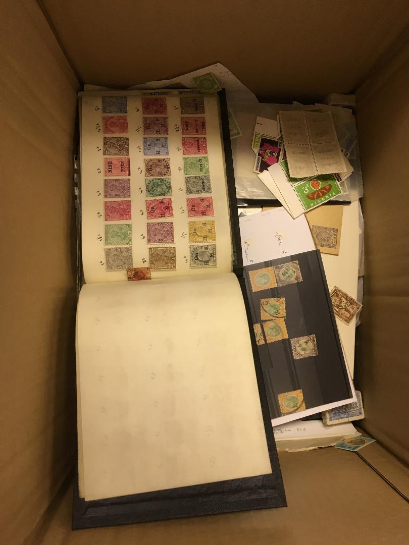 STAMPS : BRITISH COMMONWEALTH, box various on album pages, loose etc.