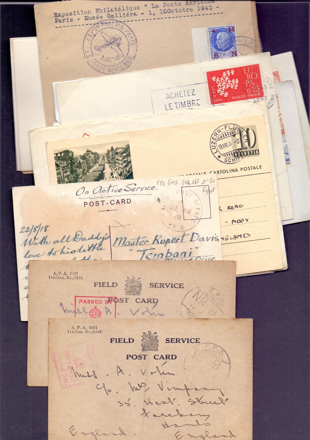 POSTAL HISTORY : WORLD, small batch of v