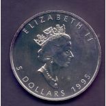 COINS : CANADA 1995 $5 Maple Leaf 1oz fi