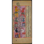 AN ILLUSTRATED FOLIO FROM A JAIN MANUSCRIPT, WESTERN INDIA, CIRCA 18TH CENTURY ink and gouache on